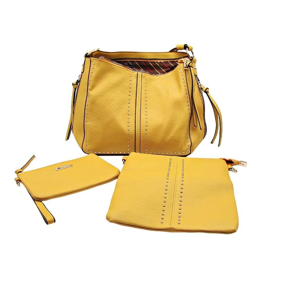 Montana West Hobo Bag with Large Conceal Carry Purse; Small Wristlet Handbag 3pc